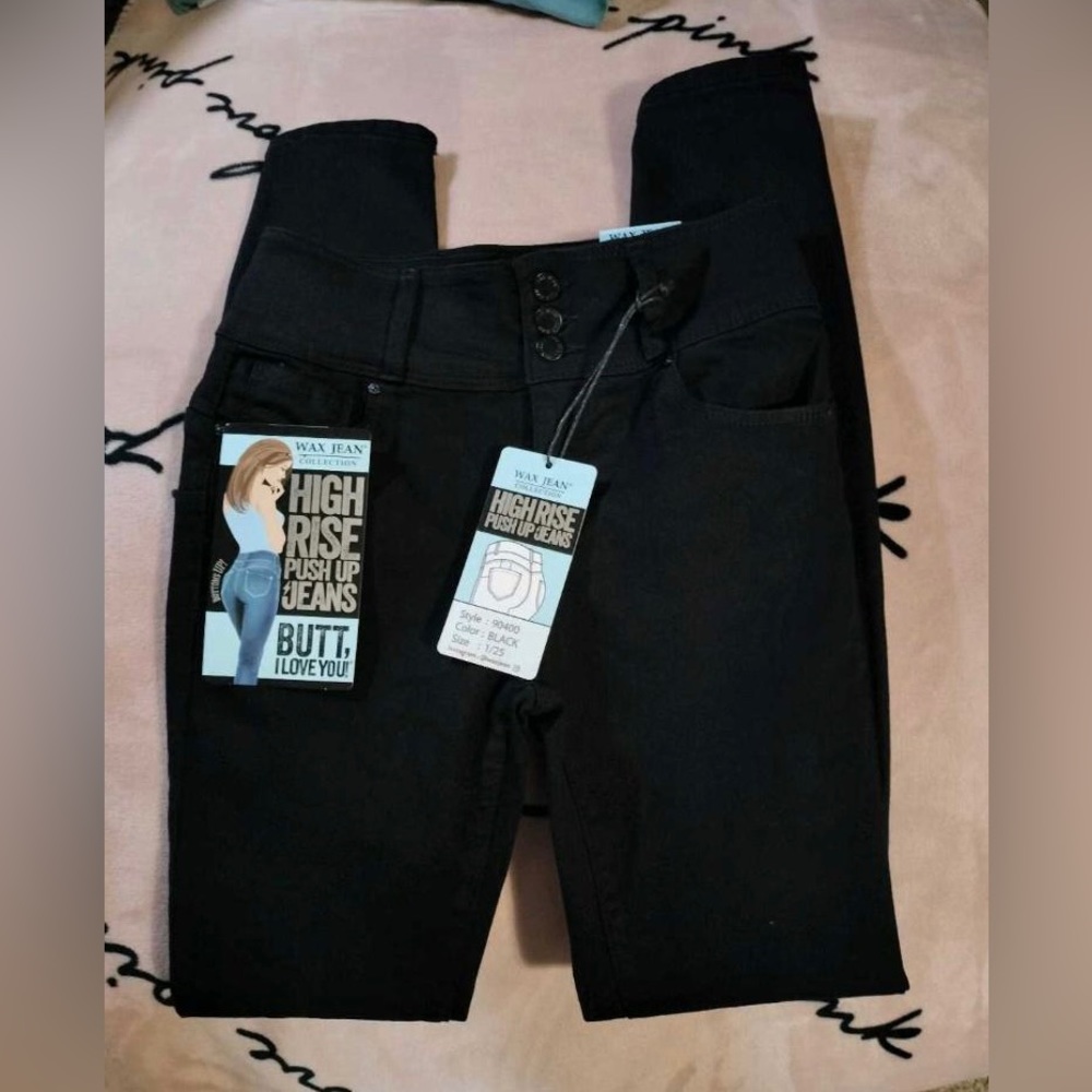 🆕 NWT~WAX, BUTT I LOVE YOU SKINNY JEANS~Sz 1/25